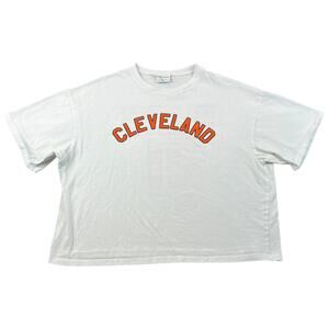 Where I’m From Cleveland Denzel Ward #21 Browns Graphic Tee Boxy Cropped USA M